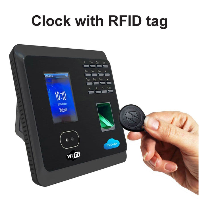 No Subscription - CLOUD software with Face, Finger & RFID Time Clock & WIFI (FE2000W3yr)