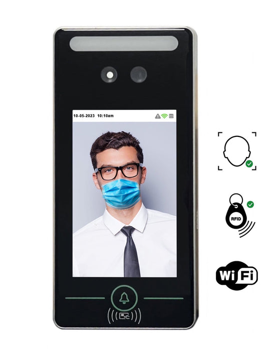 No Subscription - CLOUD software with Face, Palm & RFID Time Clock & WIFI (FE2083W3yr)